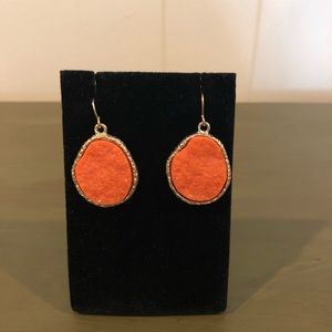 Orange Stone Earrings